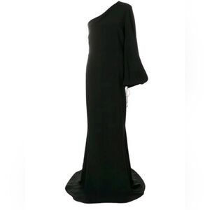 Stella McCartney Kate Black One Sleeve Stretch Cady Gown - Size 40